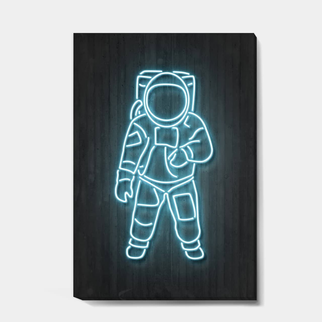 Designart - Neon Astronaut - Modern & Contemporary Premium Canvas Wall Art